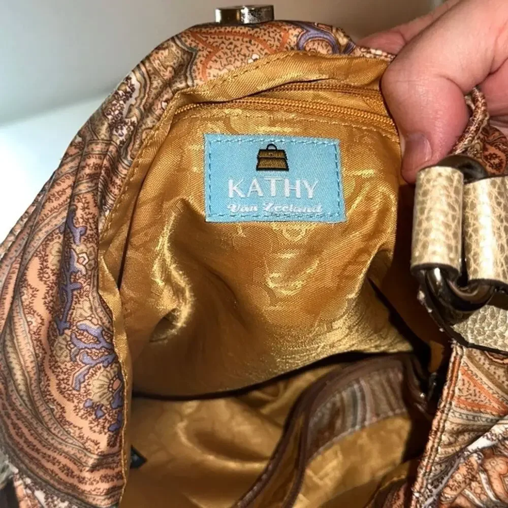 Kathy Van Zeeland Paisley Hobo Purse